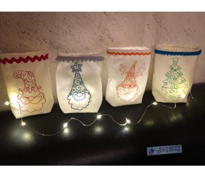 Stickserie ITH - Lichtbeutel Stylish xmas Gnomes